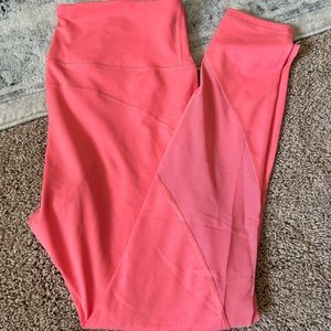 Bright pink leggings